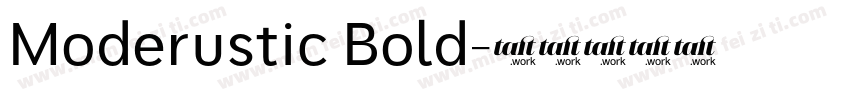 Moderustic Bold字体转换